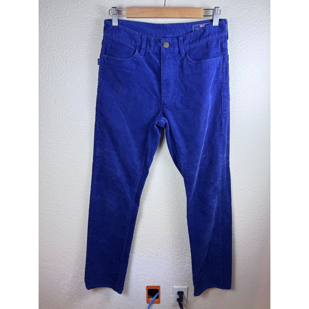 Vineyard Vines Corduroy Pants Mens 28x32 Blue Stretch Slim Fit Preppy Minimalist